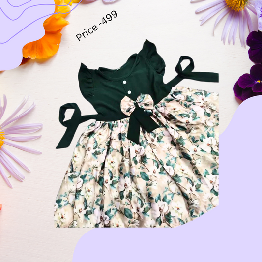 Floral Princess Baby Dress – Elegant & Adorable